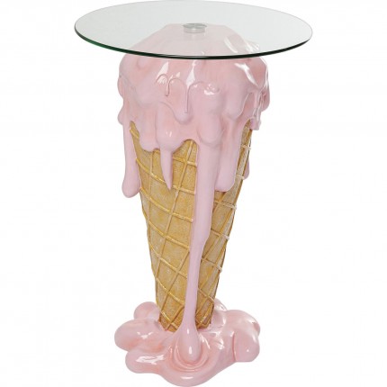 Table de bar glace 48cm rose Kare Design