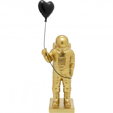 Deco astronaut gold balloon heart black Kare Design