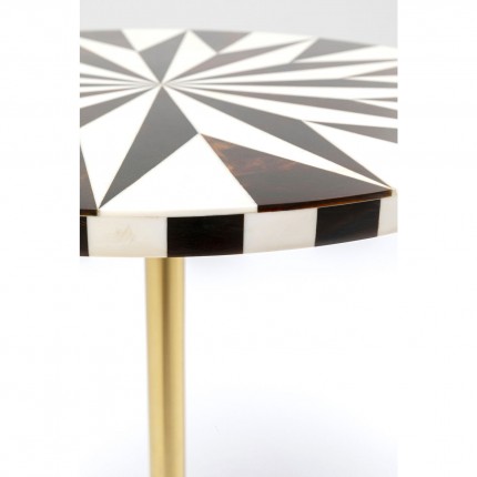 Side Table Domero Star Brown White Ø40cm Kare Design