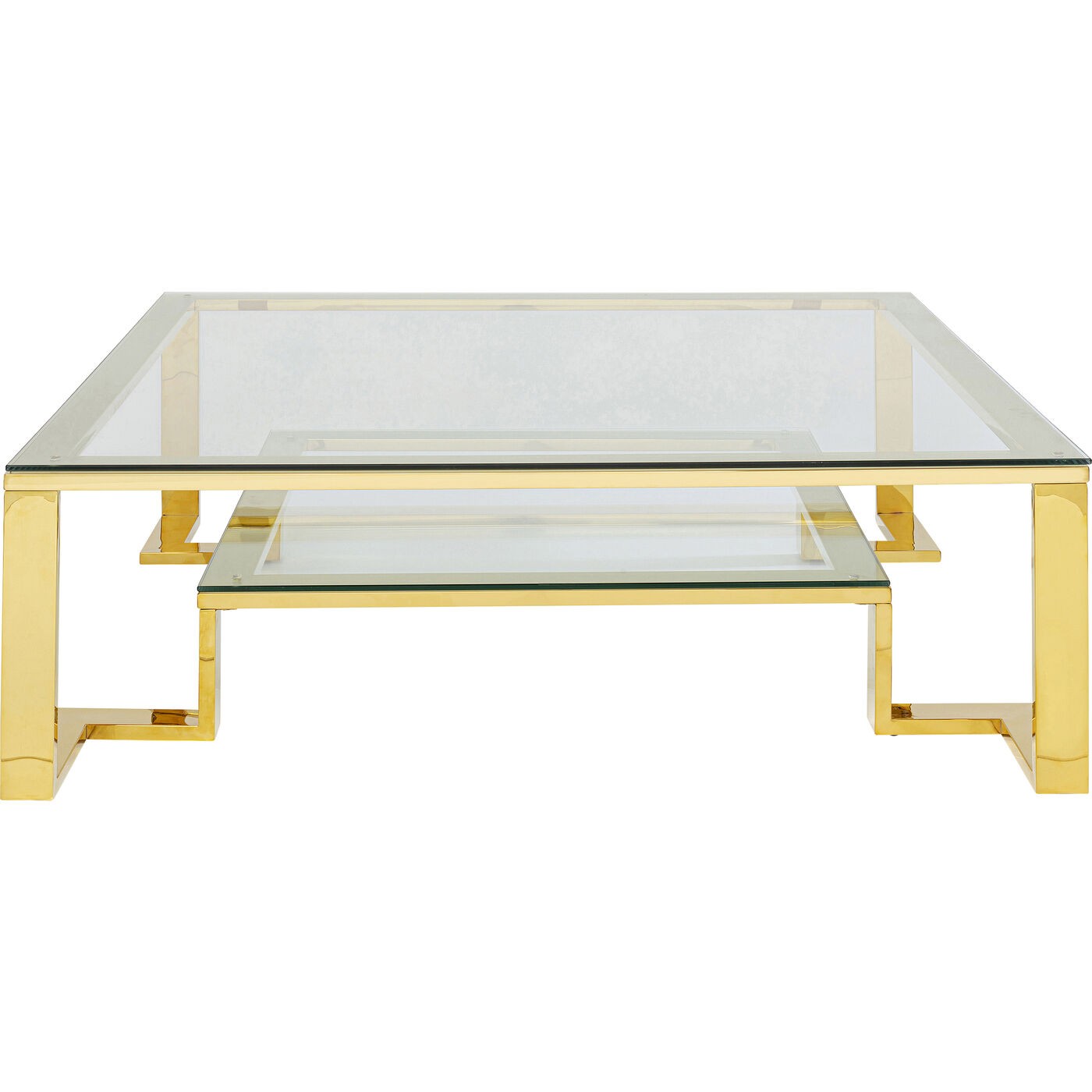 Kare Design Table basse Rush 120x120cm dorée