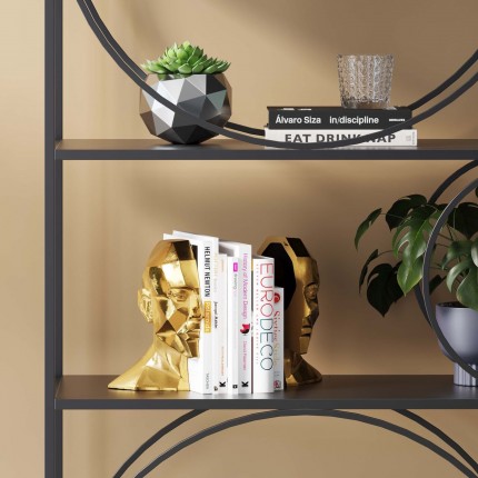 Bookend Face gold (2/Set) Kare Design