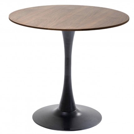 Table Schickeria Ø80cm walnut and black Kare Design