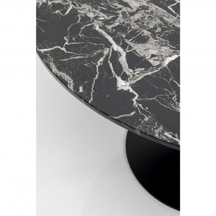 Table Schickeria Ø110cm marbleprint black Kare Design