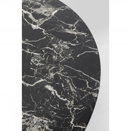 Table Schickeria Ø80cm marbleprint black Kare Design