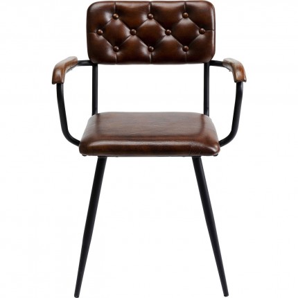 Chair with armrests Salsa brown Kare Design