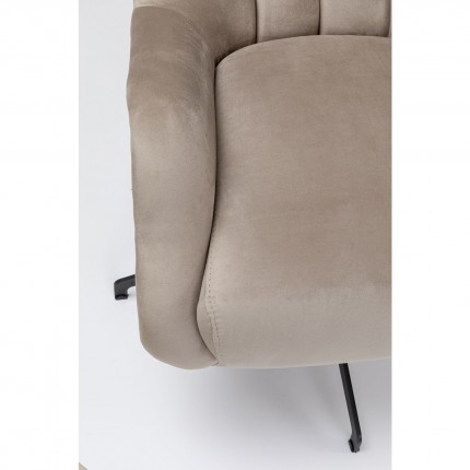 Swivel Armchair Bellissima velvet Beige Kare Design