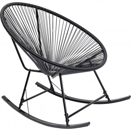 Rocking chair Acapulco black Kare Design