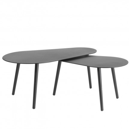 Tables basses Diego blanches set de 2 Gescova