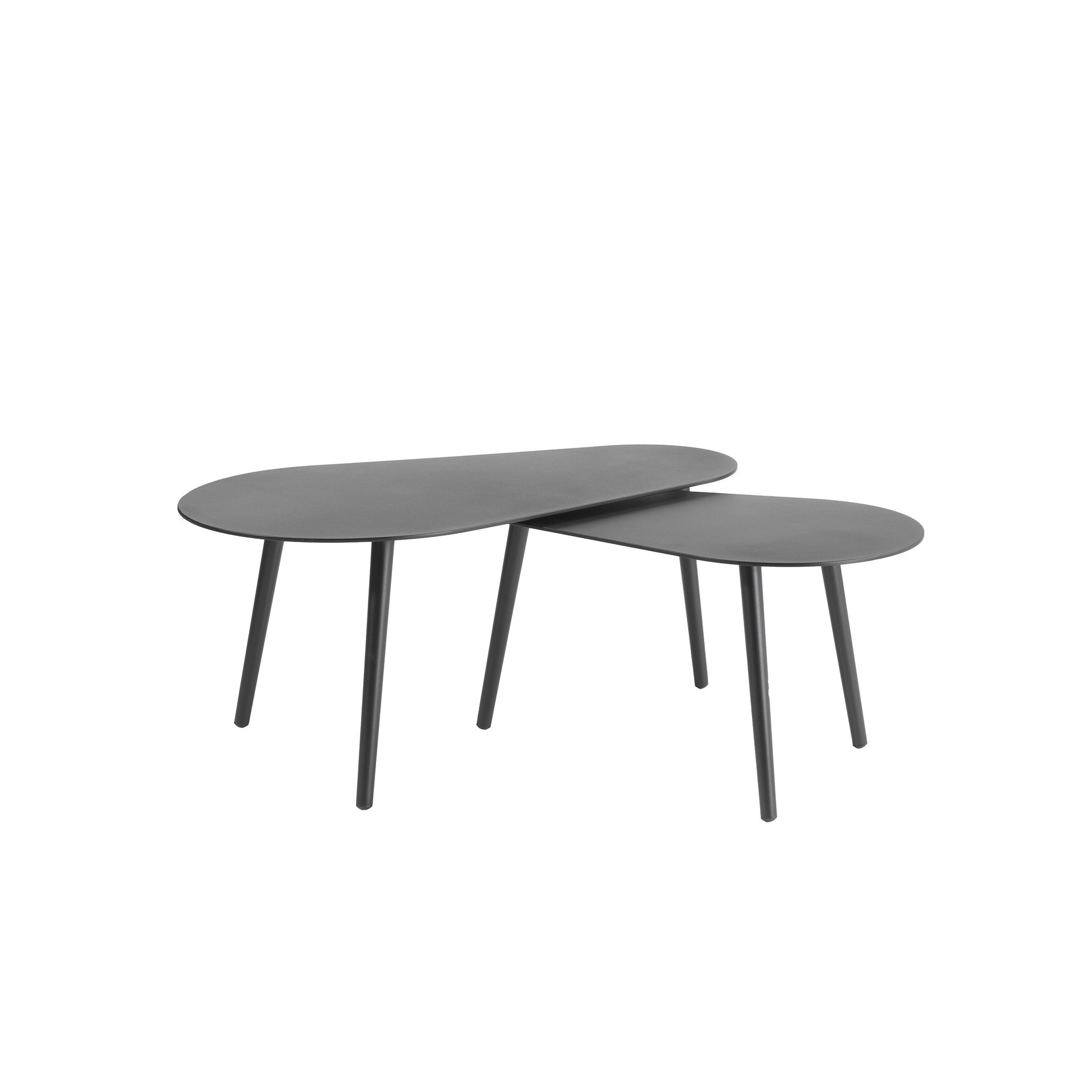 Tables basses Diego blanches set de 2 Gescova