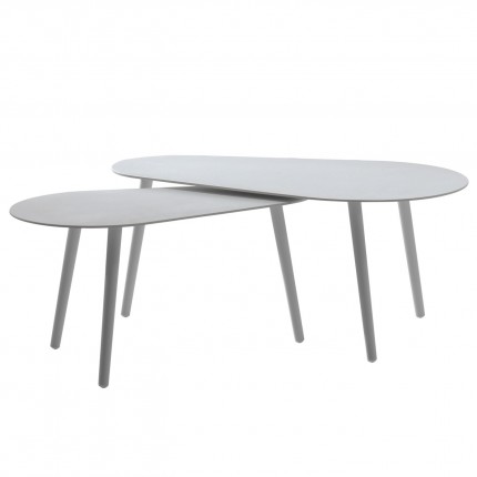 Diego white coffee tables set of 2 Gescova