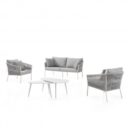 Armchair Gabon grey and white  Gescova