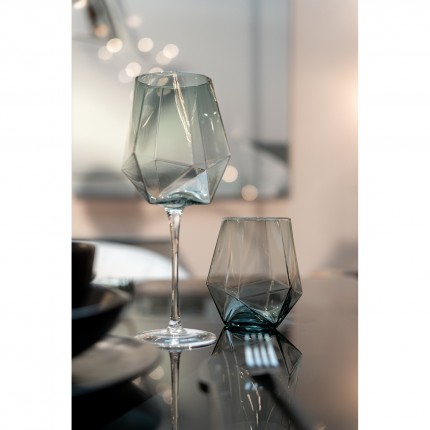 Water Glass Diamond Smoke (4/set) Kare Design