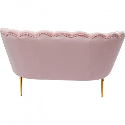 Sofa Water Lily 2-Seater pink velvet and gold Kare Design