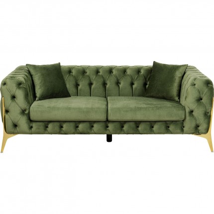 Sofa Bellissima 2-seater velvet green Kare Design