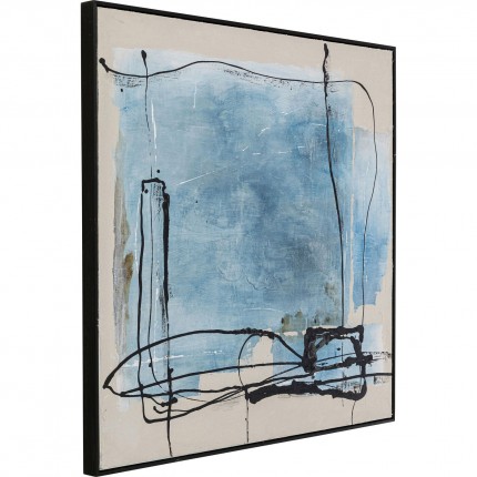 Painting Frame Dust 100x100cm blue Kare Design