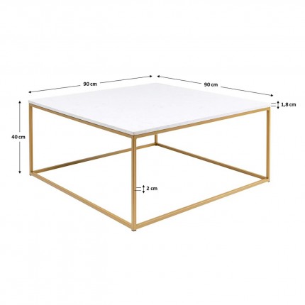 Coffee Table Key West 90x90cm white Kare Design