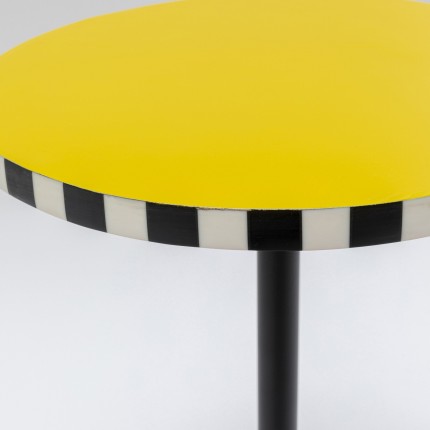 Side Table Domero Checkers yellow Ø25cm Kare Design