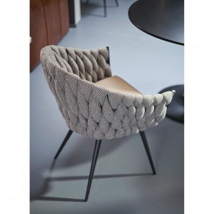 Chair with armrests Knot brown Kare Design