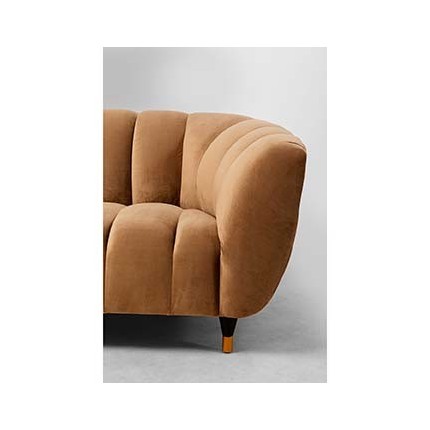 Sofa Spectra 3-Seater velvet brown Kare Design