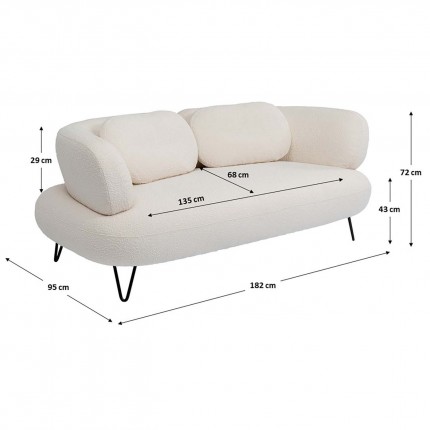 Sofa Peppo 2-Seater white Kare Design