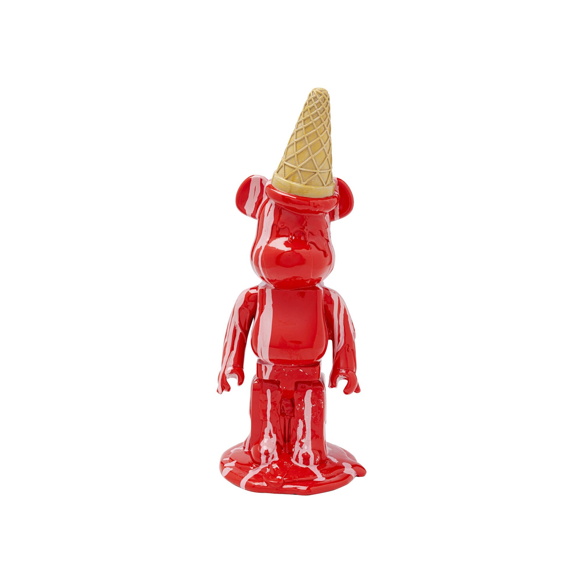 Figurine décorative Gelato Bear rouge 40cm