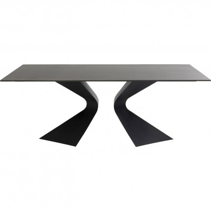 Outdoor table Gloria 180x90cm ceramic black Kare Design