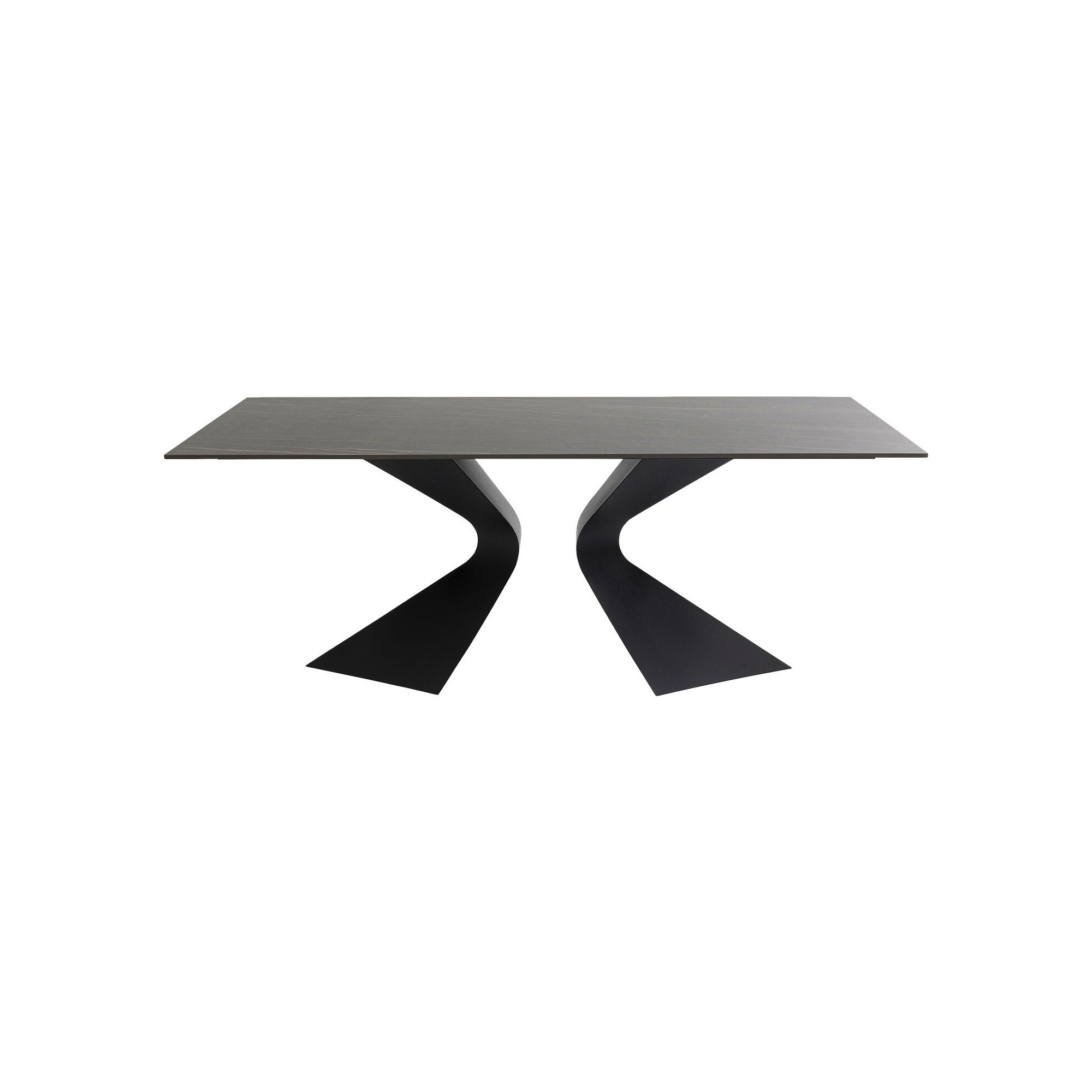 Table de jardin Gloria grès noir 180x90cm Kare Design