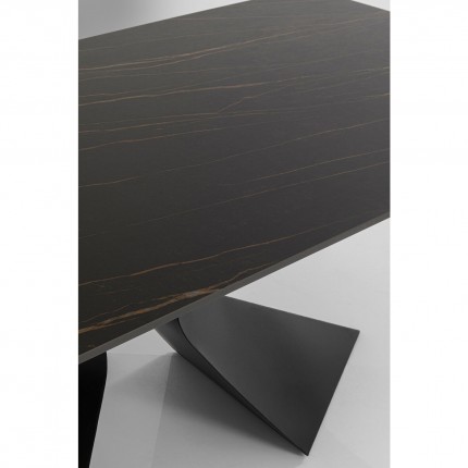 Table de jardin Gloria 180x90cm grès noir Kare Design