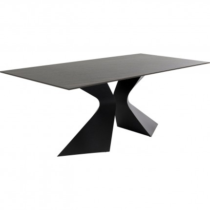 Table de jardin Gloria 180x90cm grès noir Kare Design