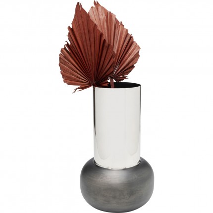 Vase Vesuv 42cm grey and silver Kare Design