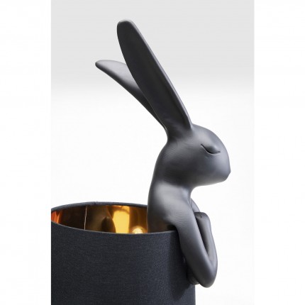 Lampe Animal lapin 68cm noire Kare Design