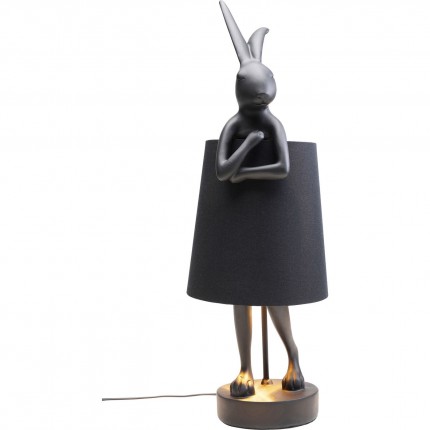 Lampe Animal lapin 68cm noire Kare Design