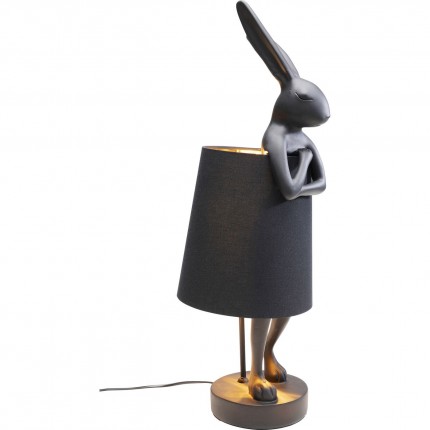 Lampe Animal lapin 68cm noire Kare Design