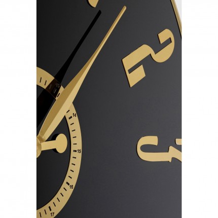 Wall Clock Casino Ø76cm black and gold Kare Design