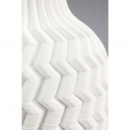 Vase Akira 35cm white zigzag Kare Design