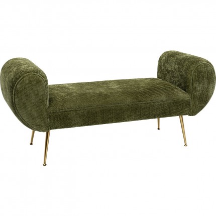 Bench Trono velvet green Kare Design