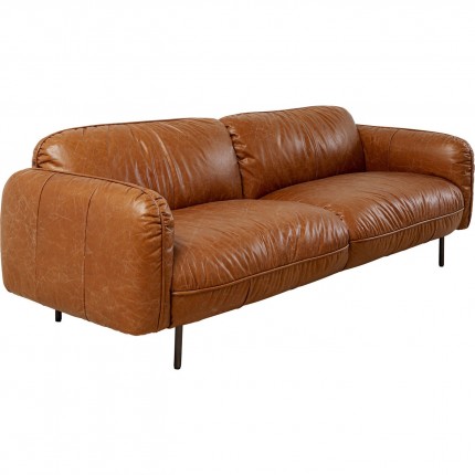 Sofa Calgary 3-Seater brown Kare Design