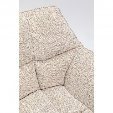 Swivel chair with armrests Thinktank cream Kare Design