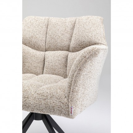 Swivel chair with armrests Thinktank cream Kare Design