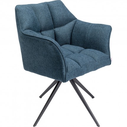 Swivel chair with armrests Thinktank Blue Kare Design