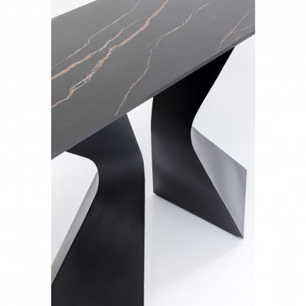 Console Gloria 140x45cm grès noir Kare Design