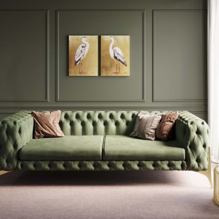 Sofa Bellissima 3-Seater velvet Green Kare Design