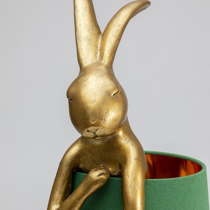 Lampe Animal lapin 68cm dorée et verte Kare Design