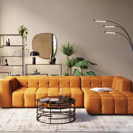 Corner Sofa Salamanca velvet ochre right Kare Design