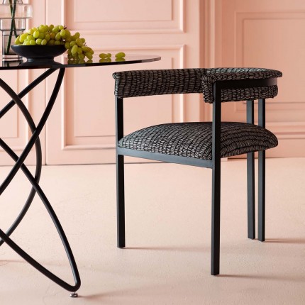 Chair with armrests Paris black Kare Design