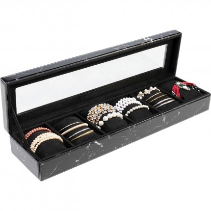 Jewellery Storage marble look black Kare Design