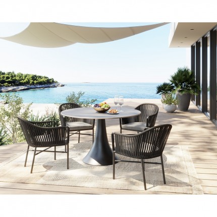 Outdoor Chair with armrests Santanyi Grey Kare Design