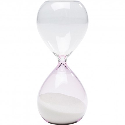 Sablier Timer 17cm transparent et blanc Kare Design