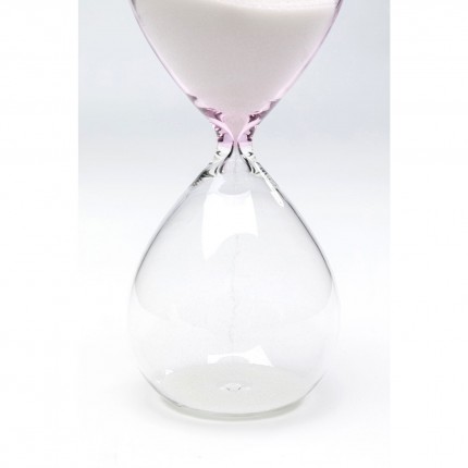 Sablier Timer 17cm transparent et blanc Kare Design