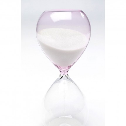 Hourglass Timer 17cm clear and white Kare Design